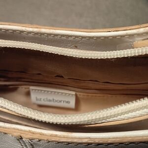 Liz Claiborne Silver and Tan Clutch